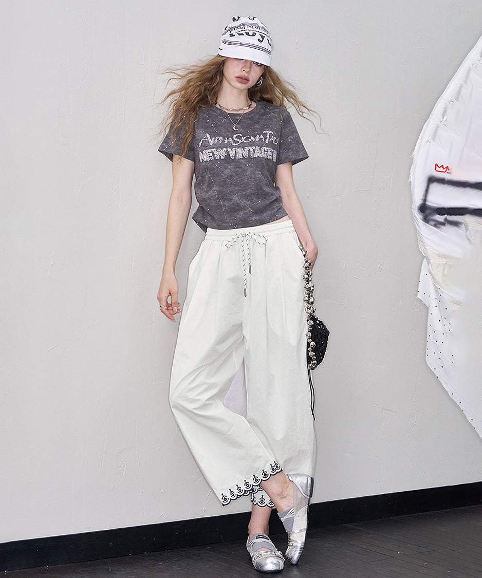 Cloud Hem Balloon Pants