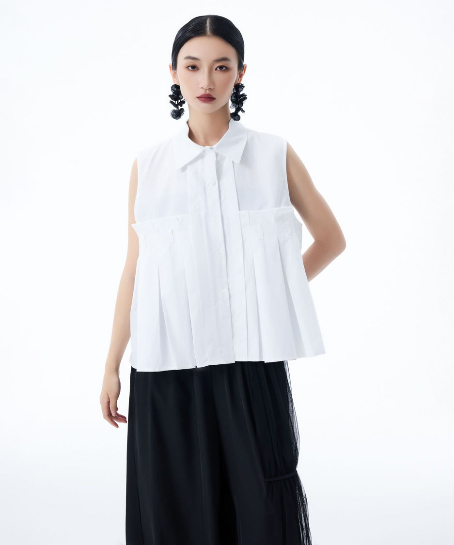 Nivelle Pleat Blouse