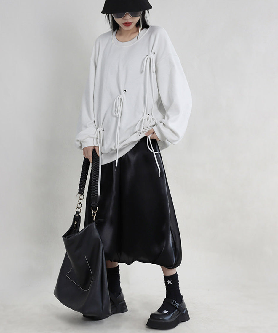 Ribbon Cord Sweatshirt