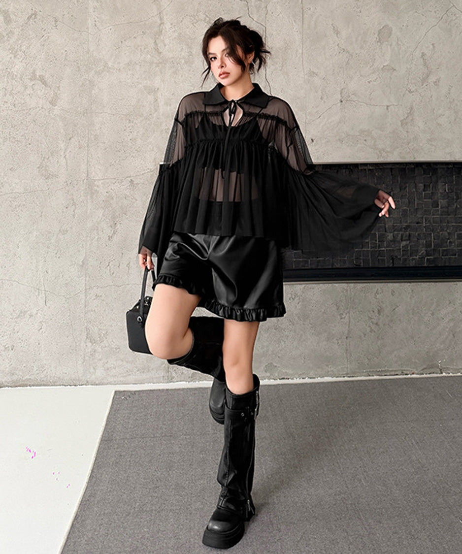 Sheer Gather Volume Top