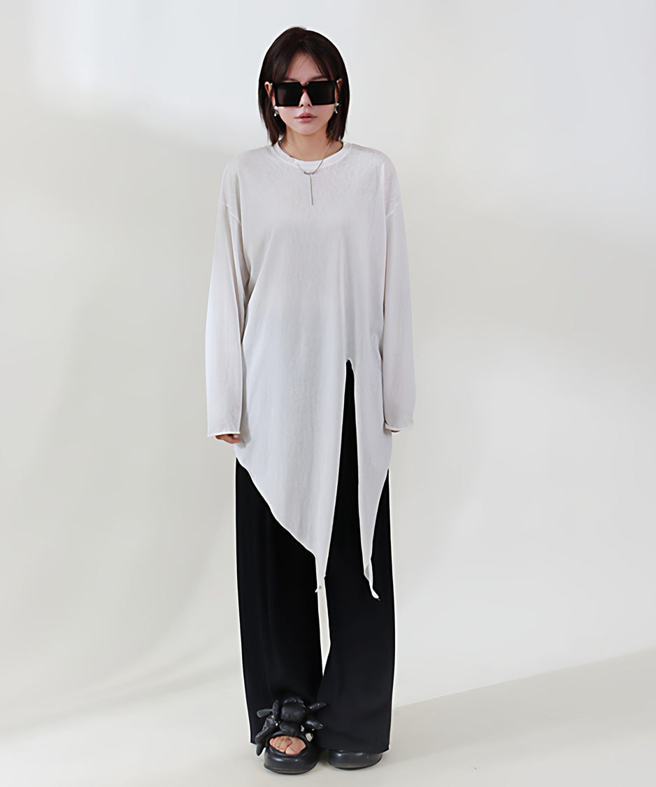 Split Drape Long Top