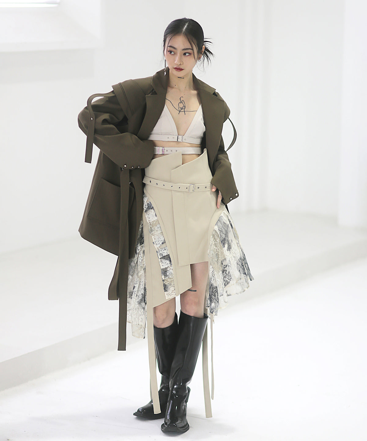 Split Layered Buckle Jacket