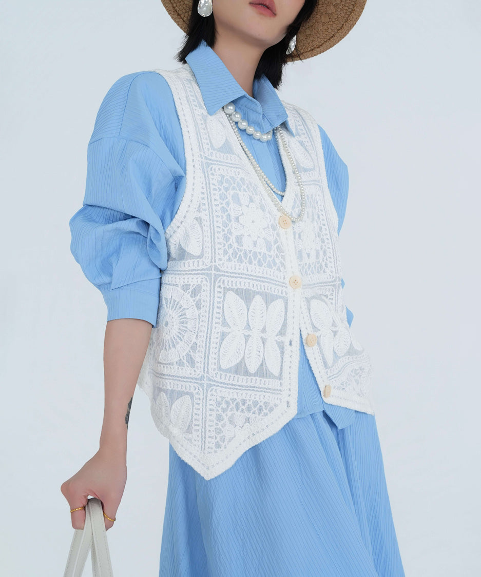 Soft Line Blouse＆Skirt Co-ord