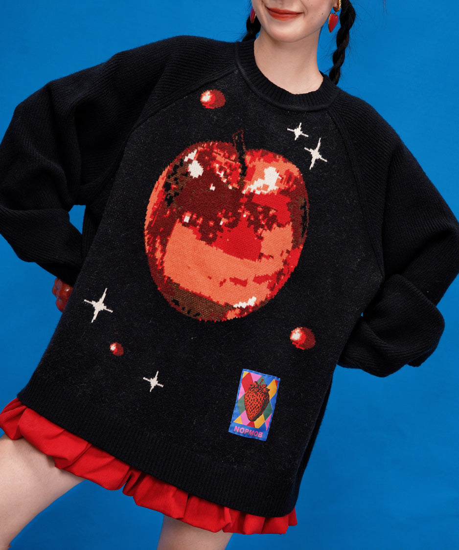 Pixel Apple Knit Sweater