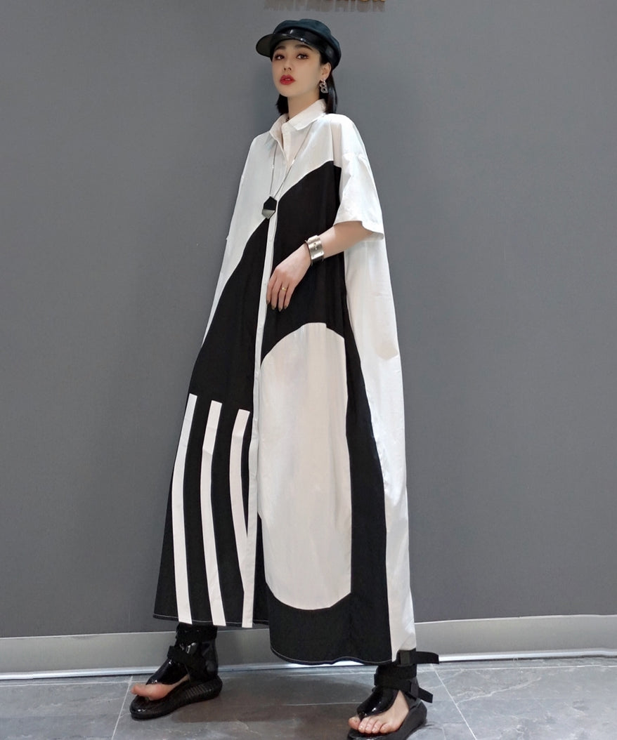 Monotone Graphic Shirt Dress