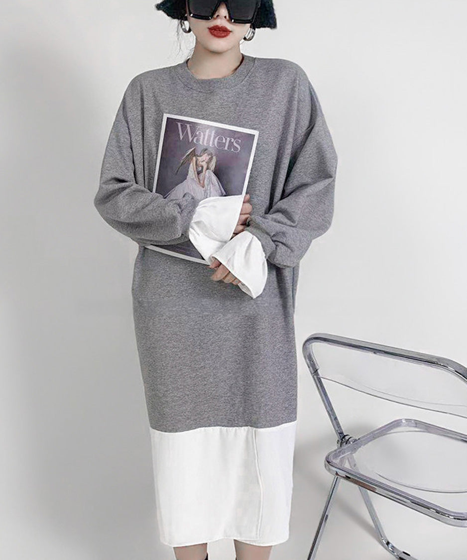 Layered Hem Sweat Dress