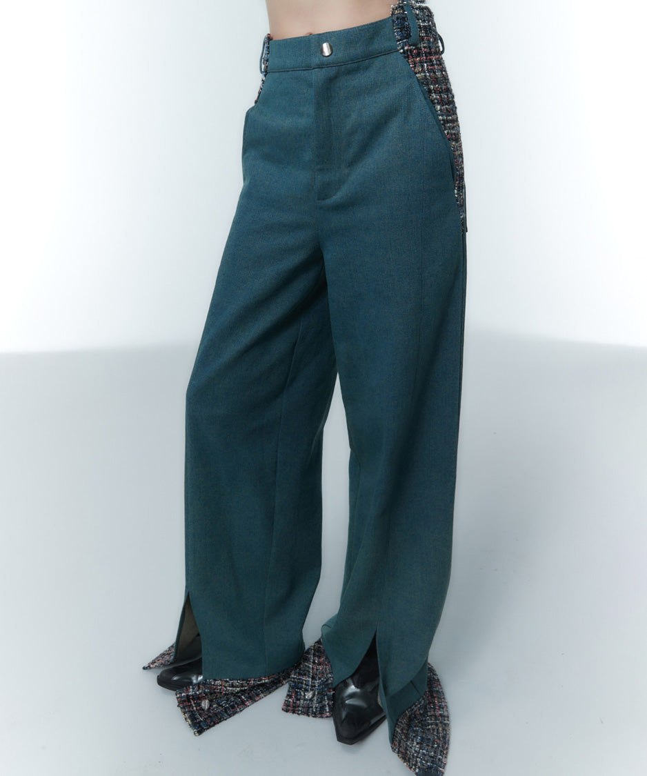 Tweed Accent Flow Pants