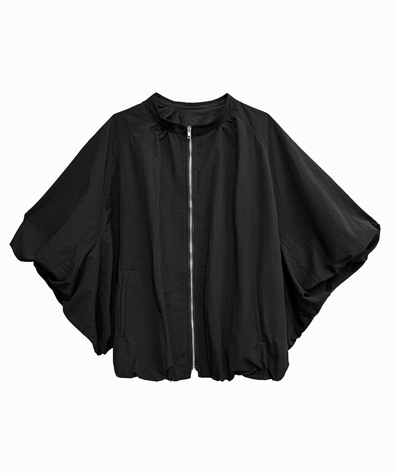 Balloon Sleeve Zip Jacket
