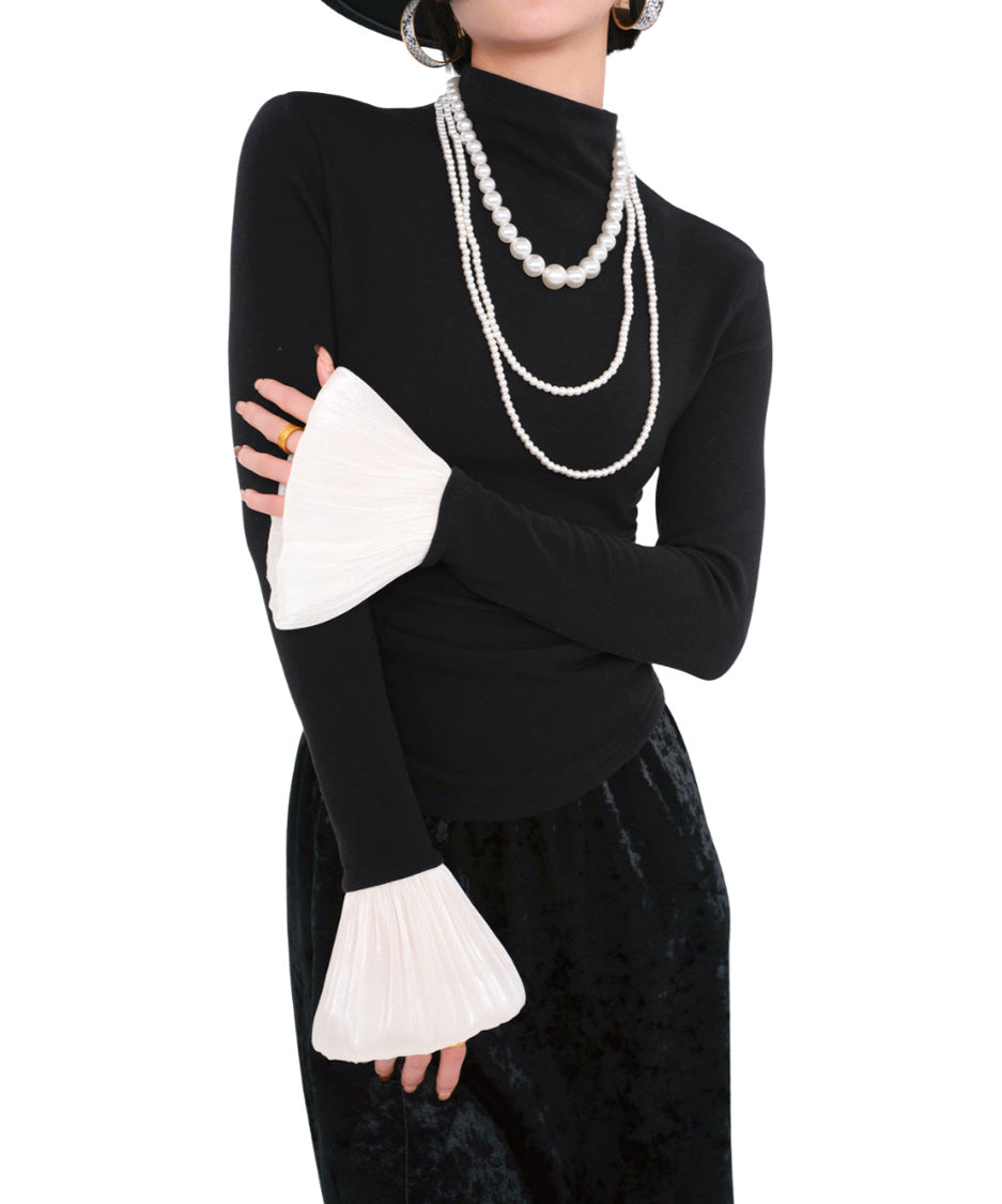 Bell Cuff High Neck Top