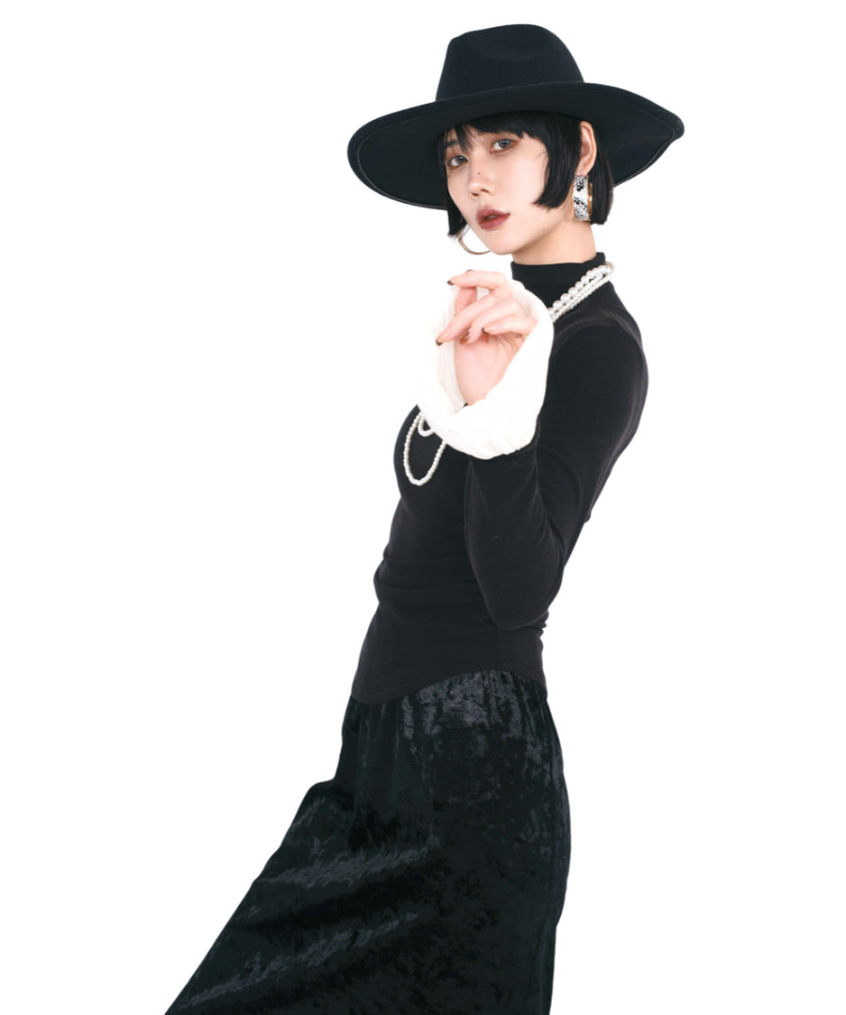 Bell Cuff High Neck Top