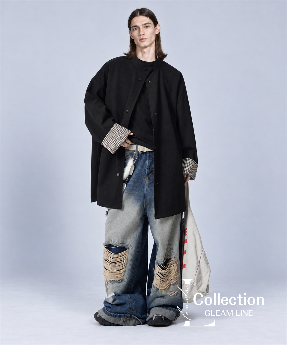 Orven Check Cuff Coat | Black | G-LINE（MEN） | MTA-396-13