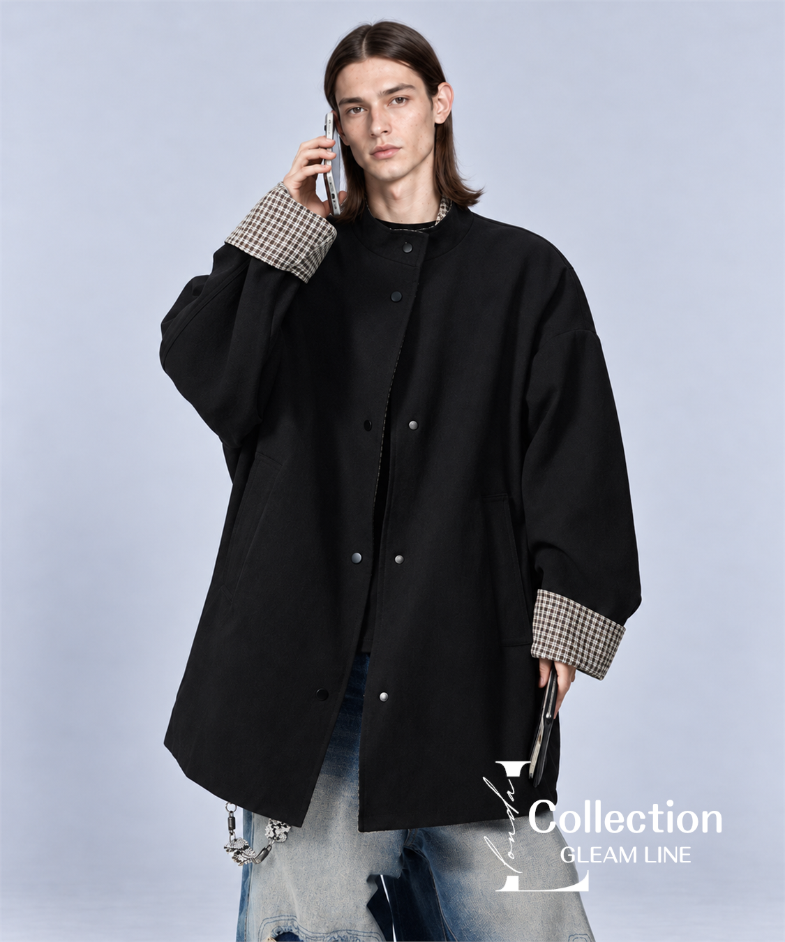 Orven Check Cuff Coat | Black | G-LINE（MEN） | MTA-396-15
