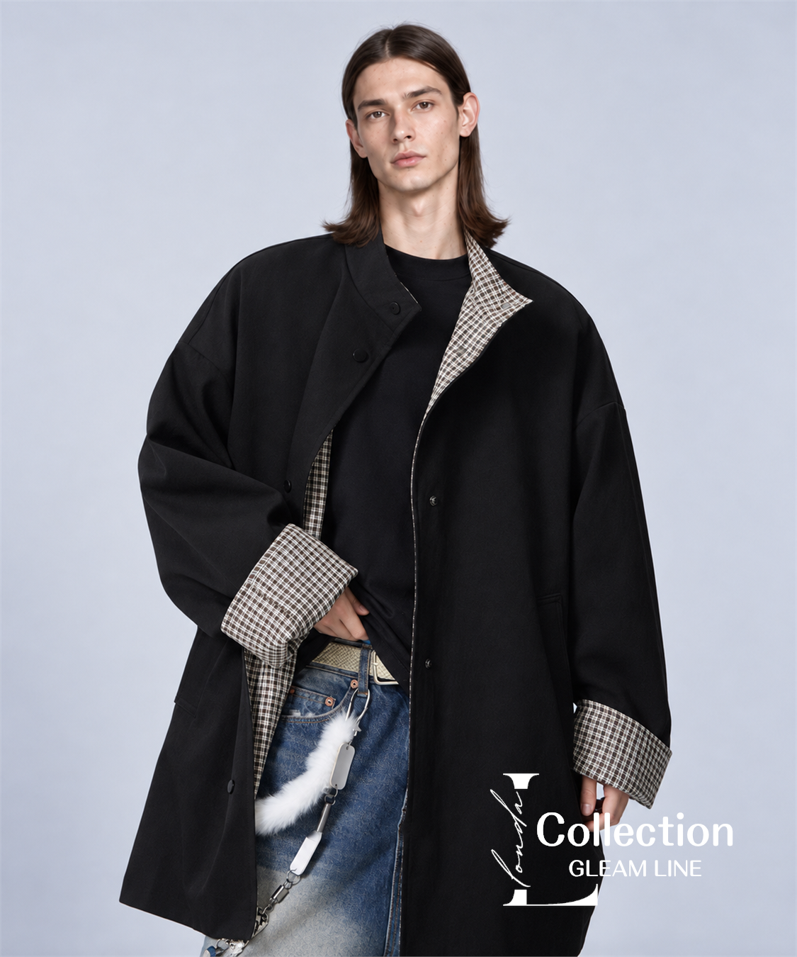 Orven Check Cuff Coat | Black | G-LINE（MEN） | MTA-396-18