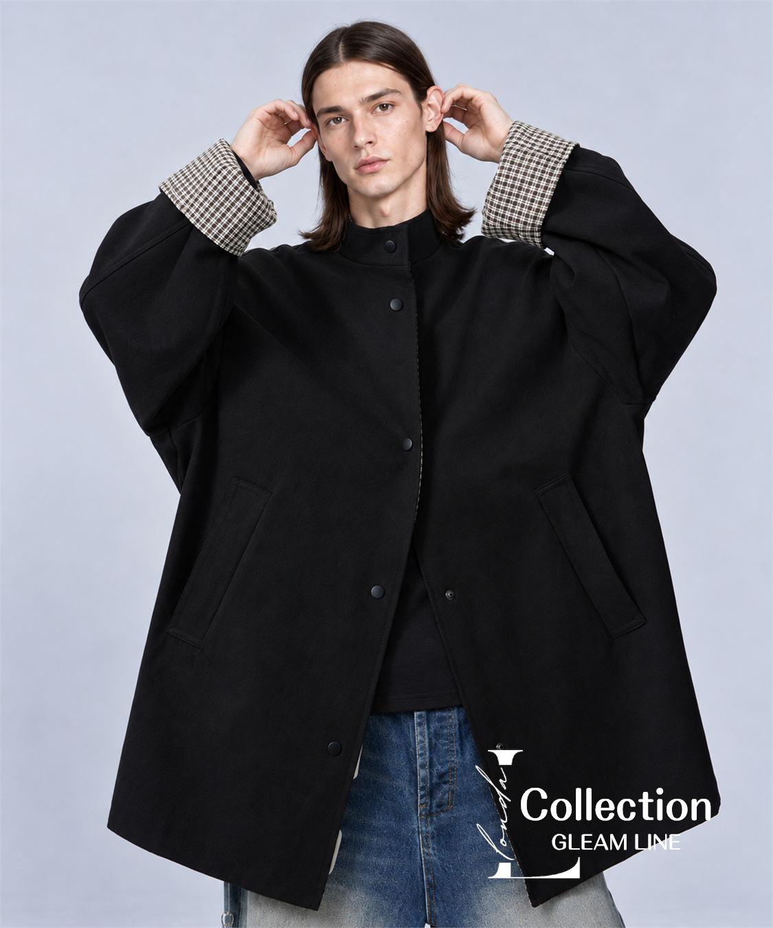 Orven Check Cuff Coat | Black | G-LINE（MEN） | MTA-396-20