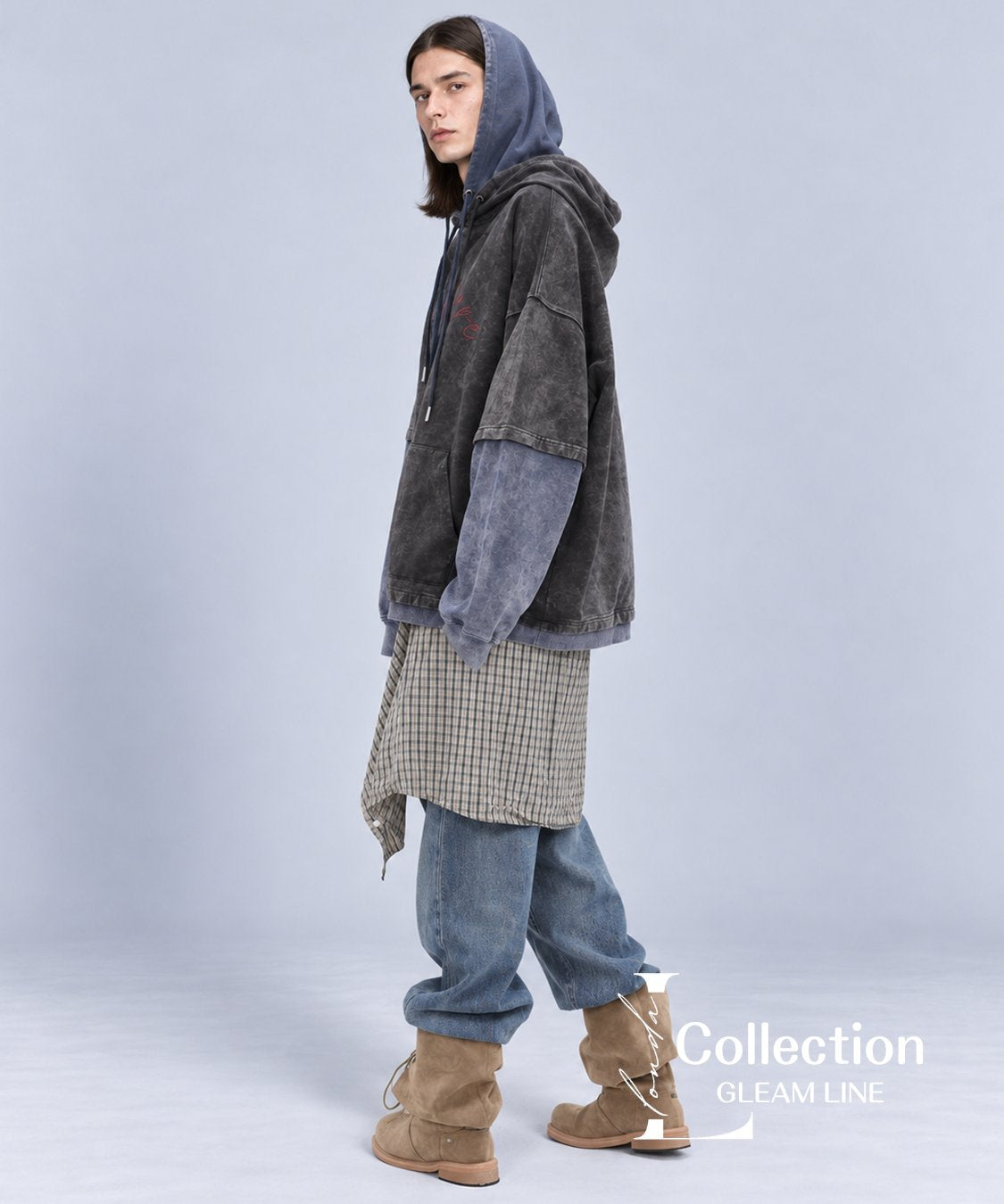Cindrel Panel Hoodie Dark Gray 2