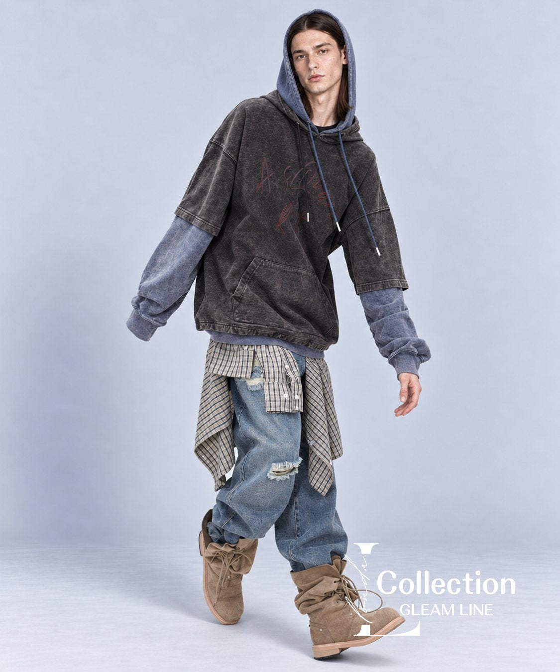 Cindrel Panel Hoodie Dark Gray 3