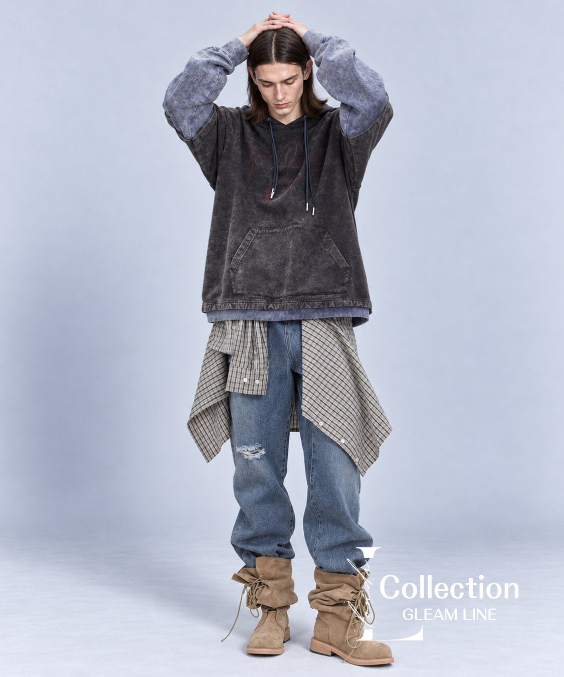 Cindrel Panel Hoodie Dark Gray 4
