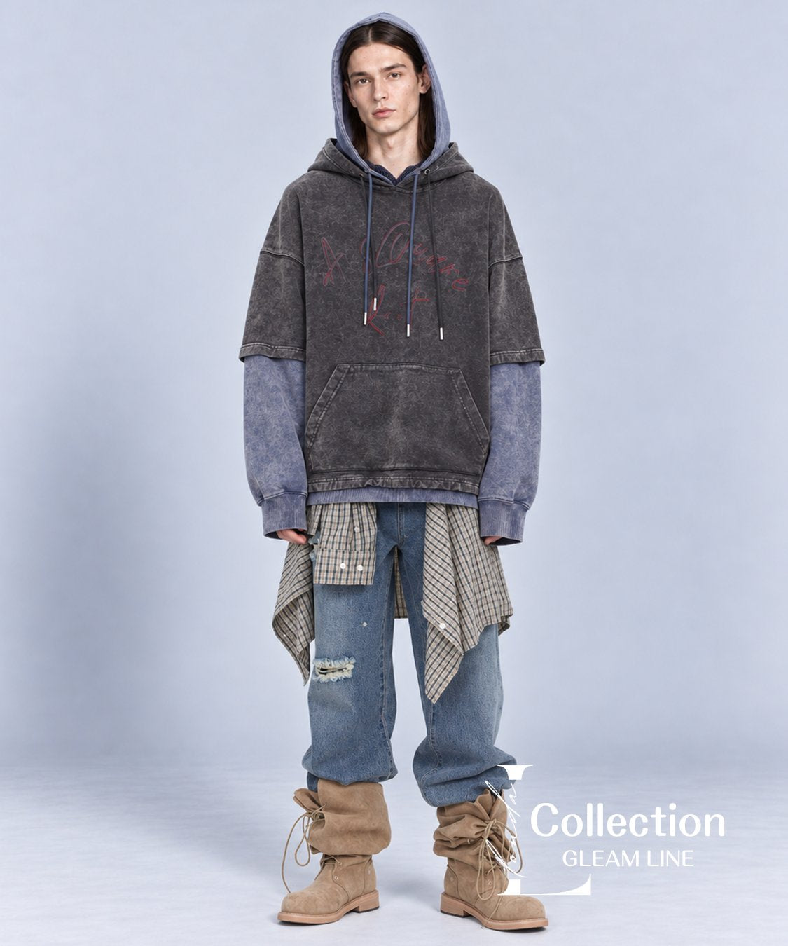 Cindrel Panel Hoodie Dark Gray 5