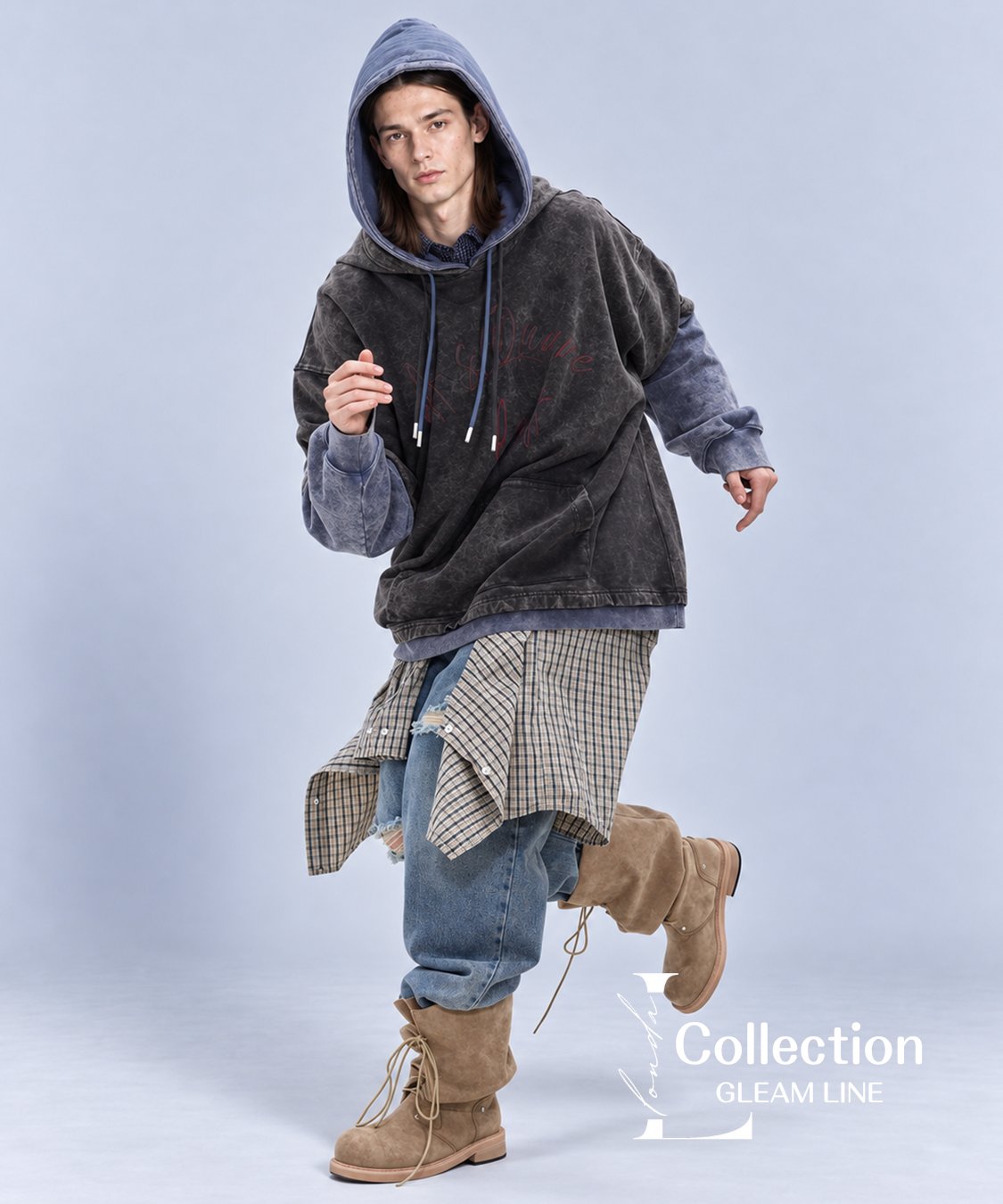 Cindrel Panel Hoodie Dark Gray 6