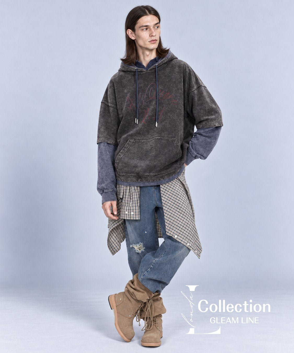 Cindrel Panel Hoodie Dark Gray 7