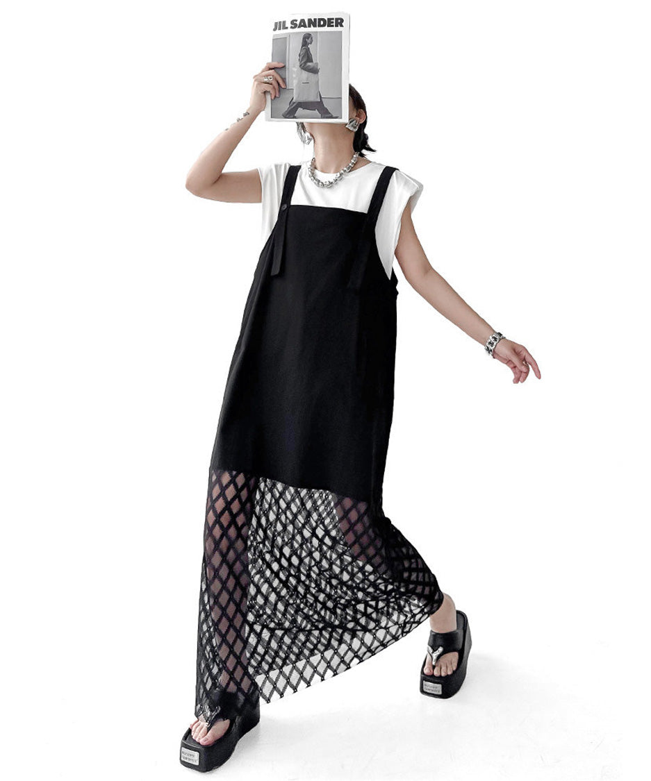 Layer Veil Jumper Dress