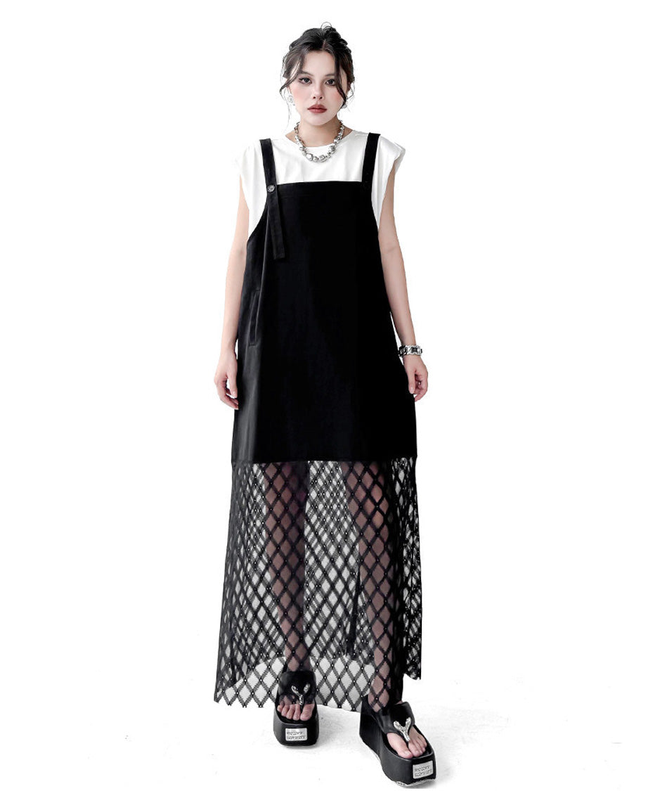 Layer Veil Jumper Dress
