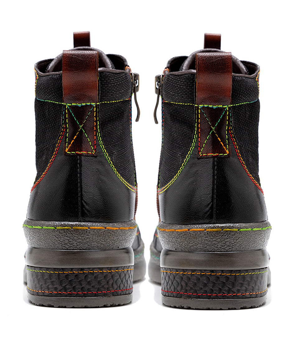 Colorful Stitch Boots