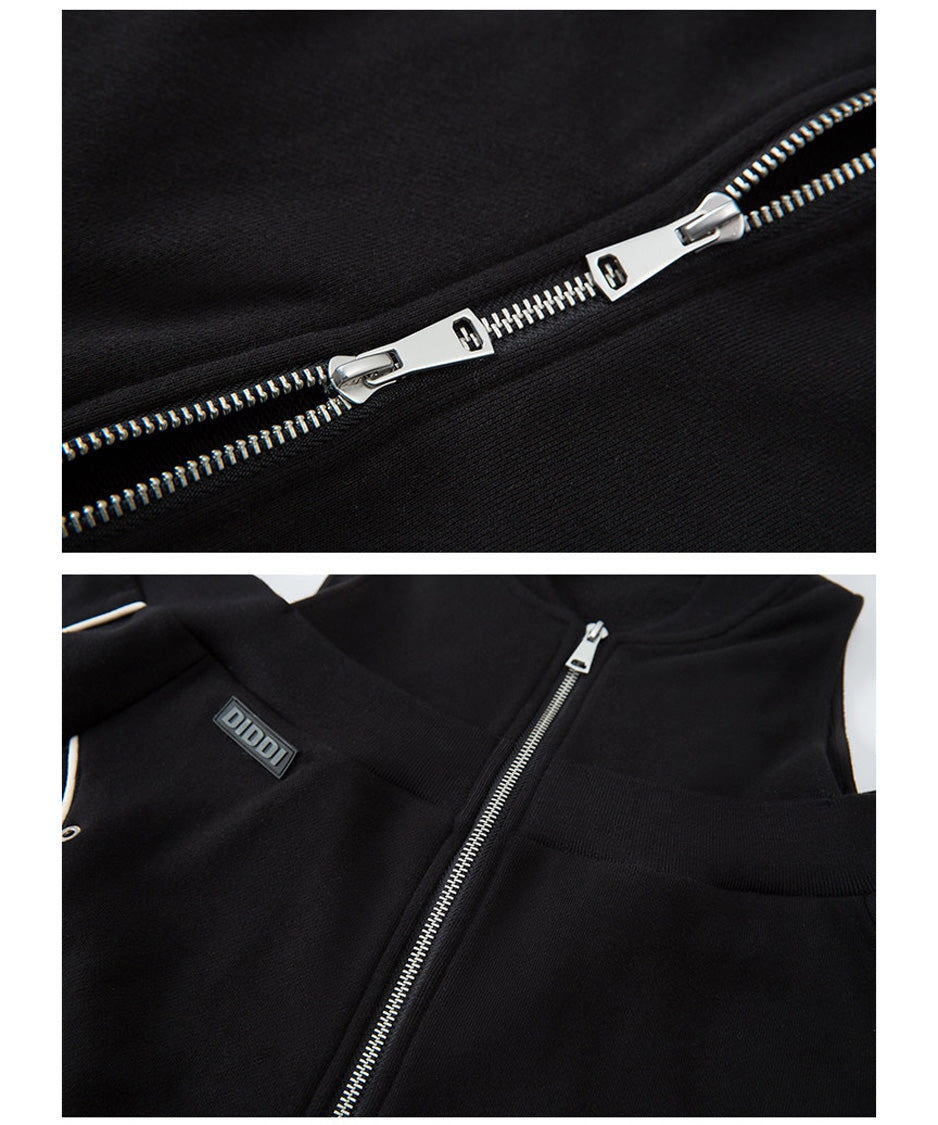 Open Shoulder Zip Top
