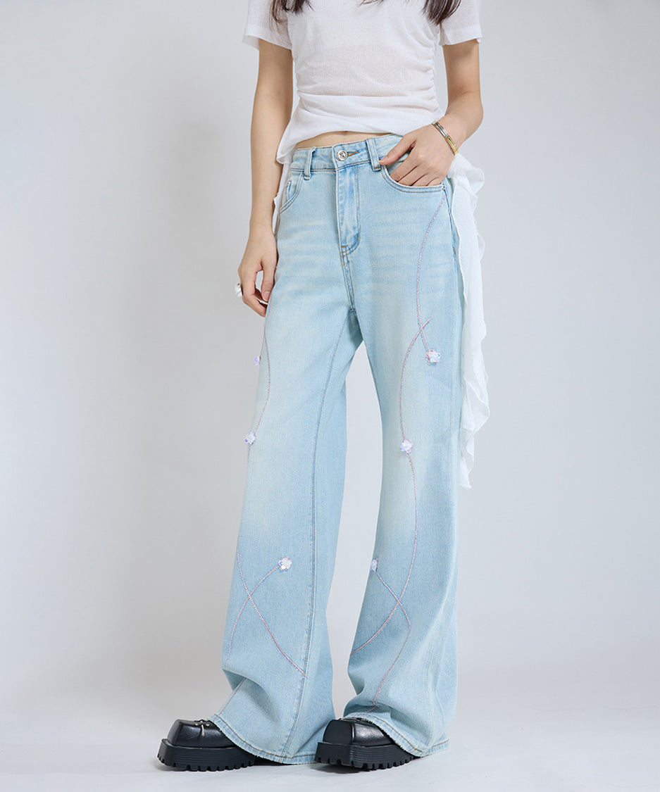 Petal Stitch Denim