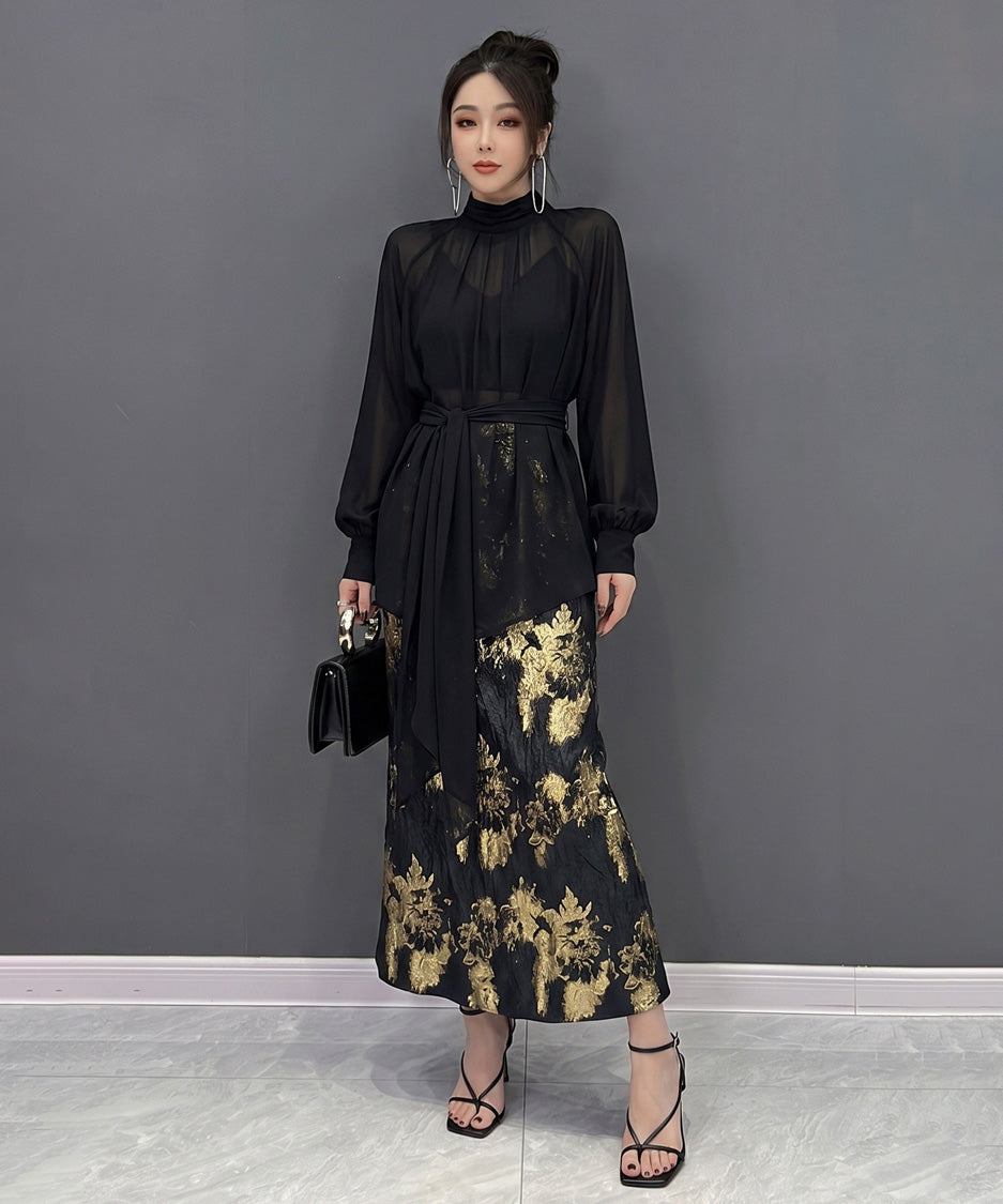 Sheer Ribbon Blouse