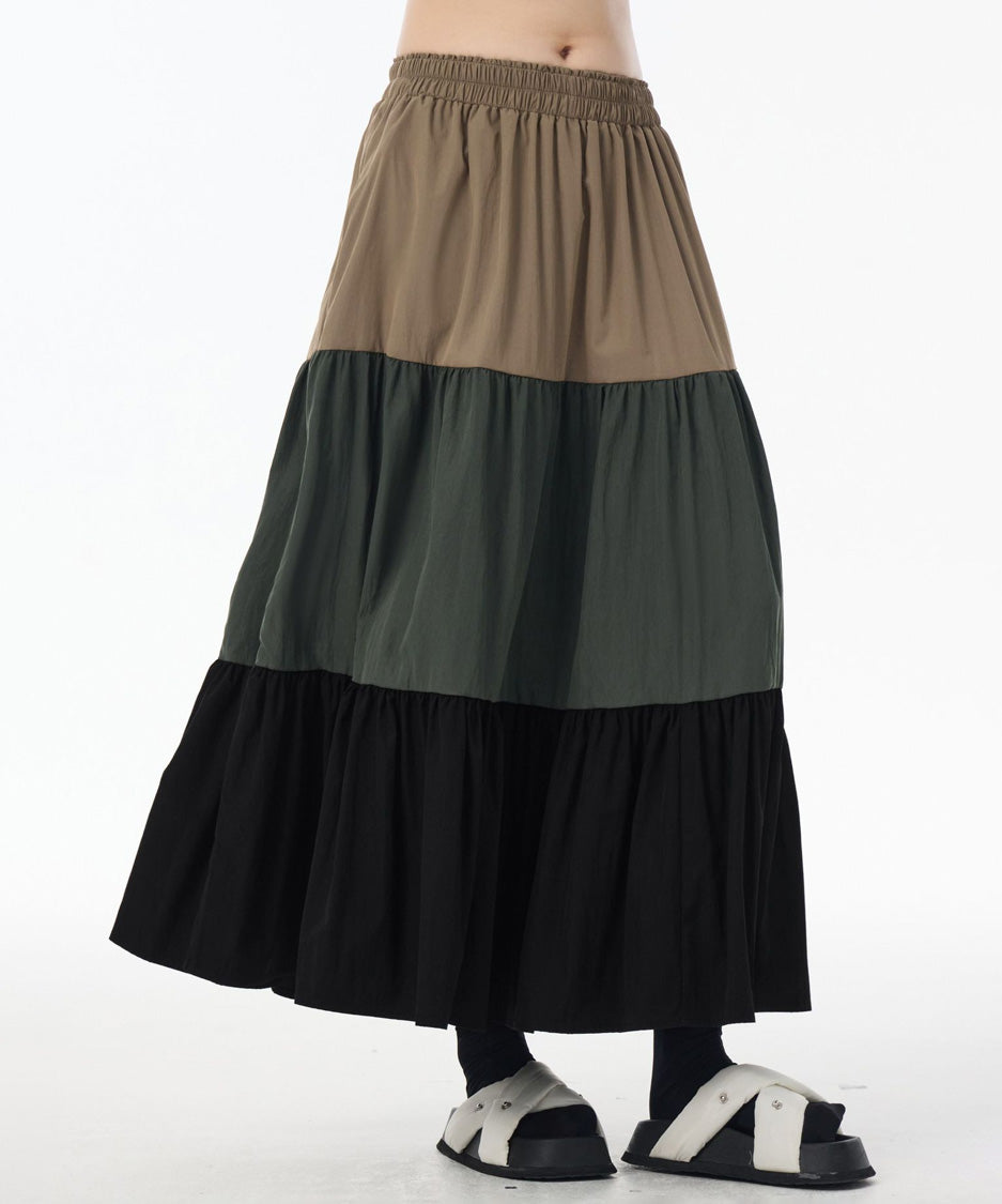 Panel Volume Long Skirt