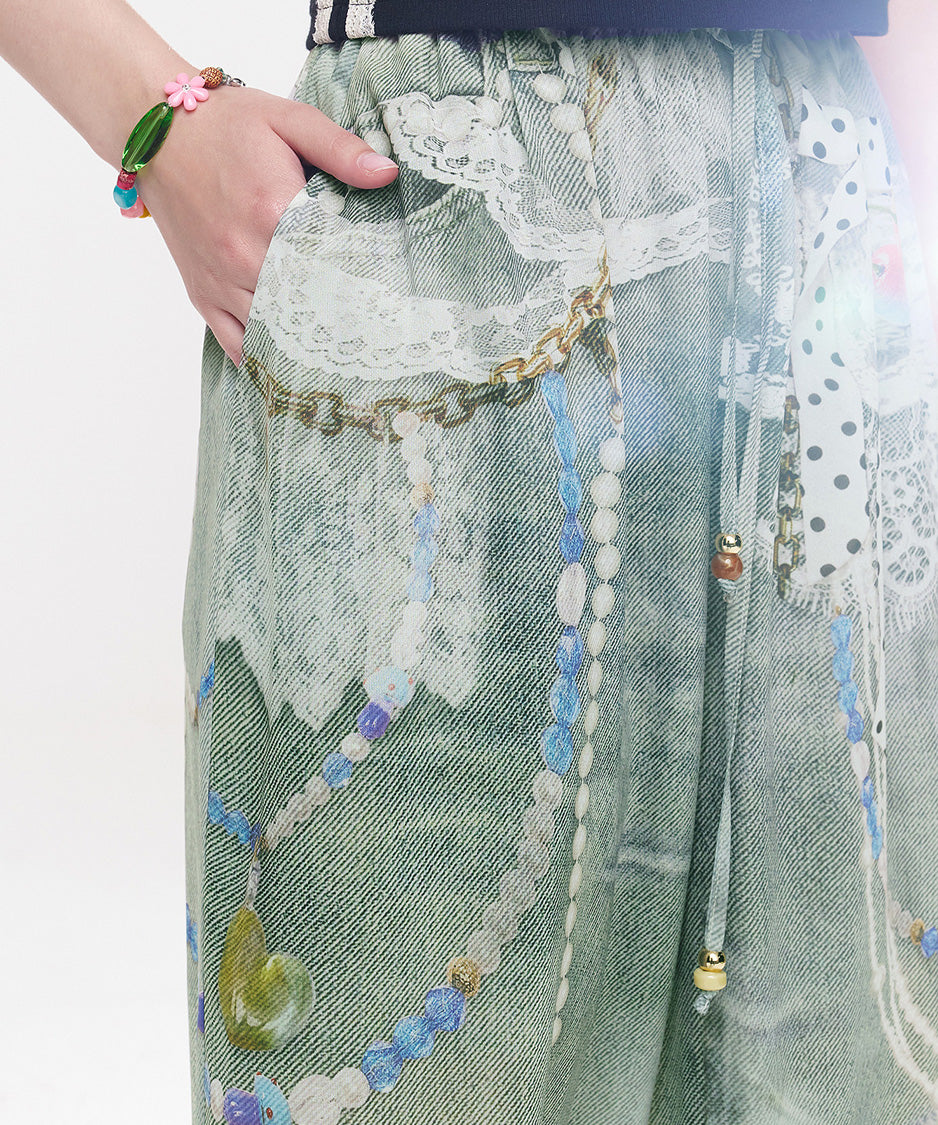 Charm Collage Wide Pants