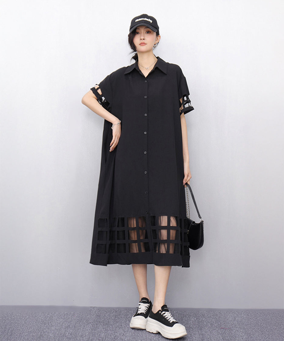 Checkered Sheer Dress