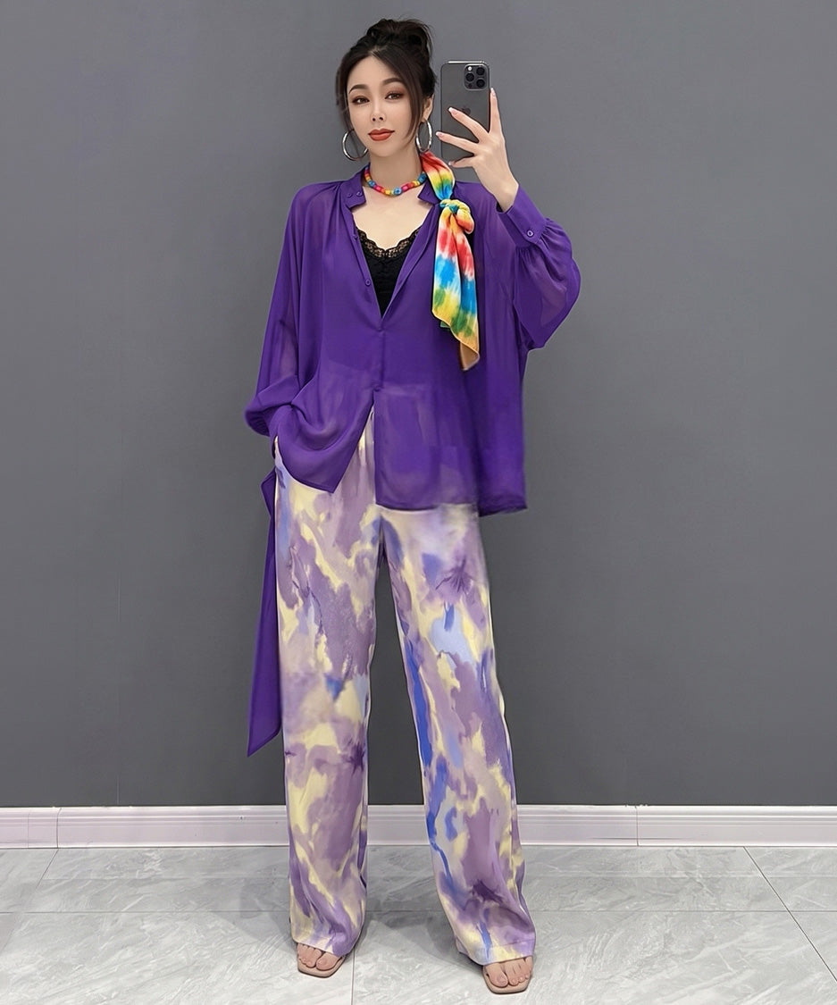 Sheer Ribbon Blouse