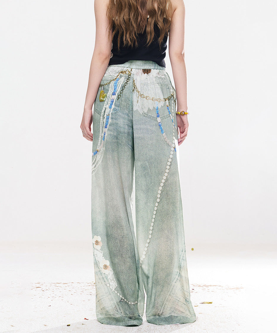 Charm Collage Wide Pants