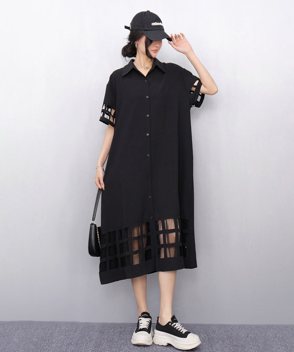 Checkered Sheer Dress