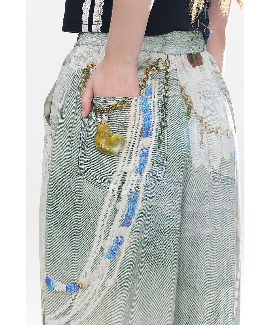 Charm Collage Wide Pants