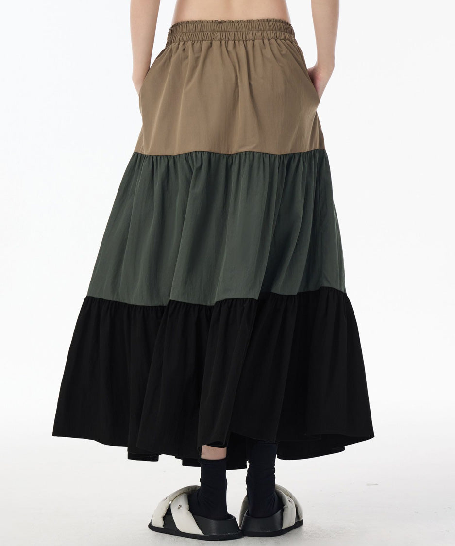 Panel Volume Long Skirt