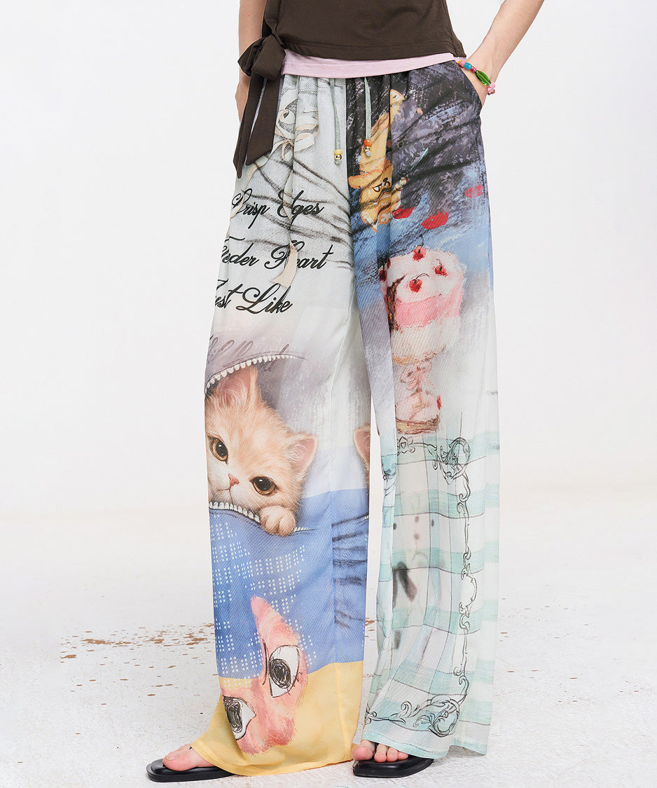 Charm Collage Wide Pants