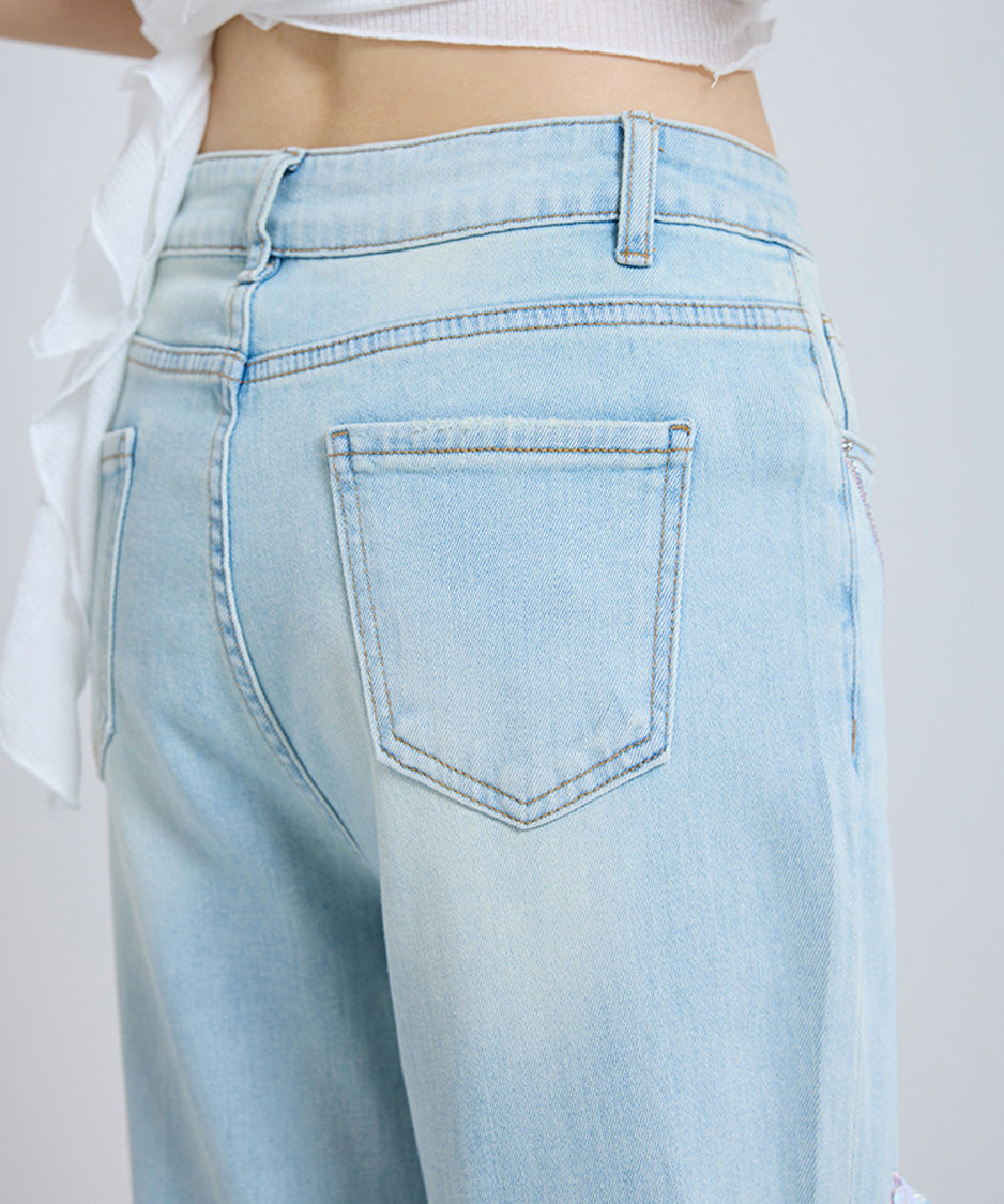 Petal Stitch Denim