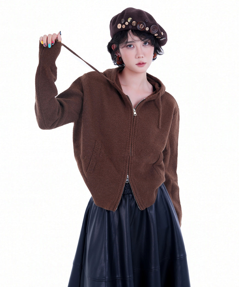 OA-389 Brown button beret
