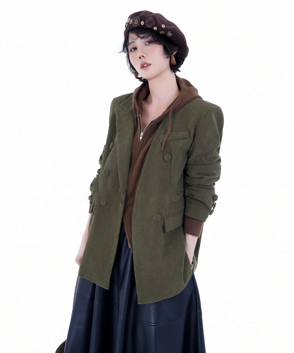 OA-389 Brown button beret