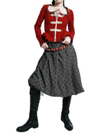 Crimson Dot Cocoon Skirt