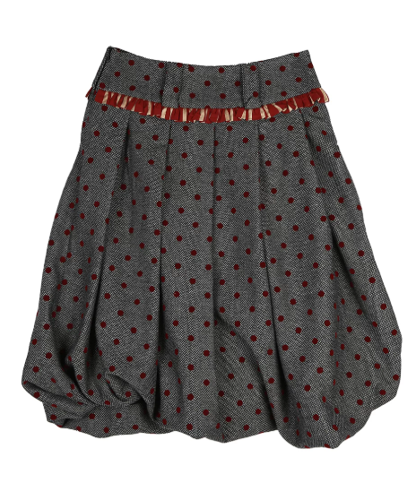 Crimson Dot Cocoon Skirt - 18