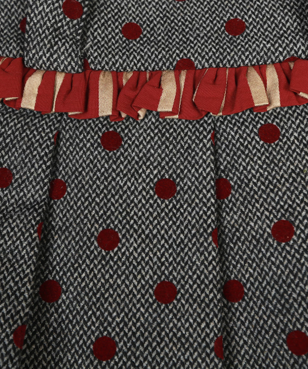 Crimson Dot Cocoon Skirt - 20