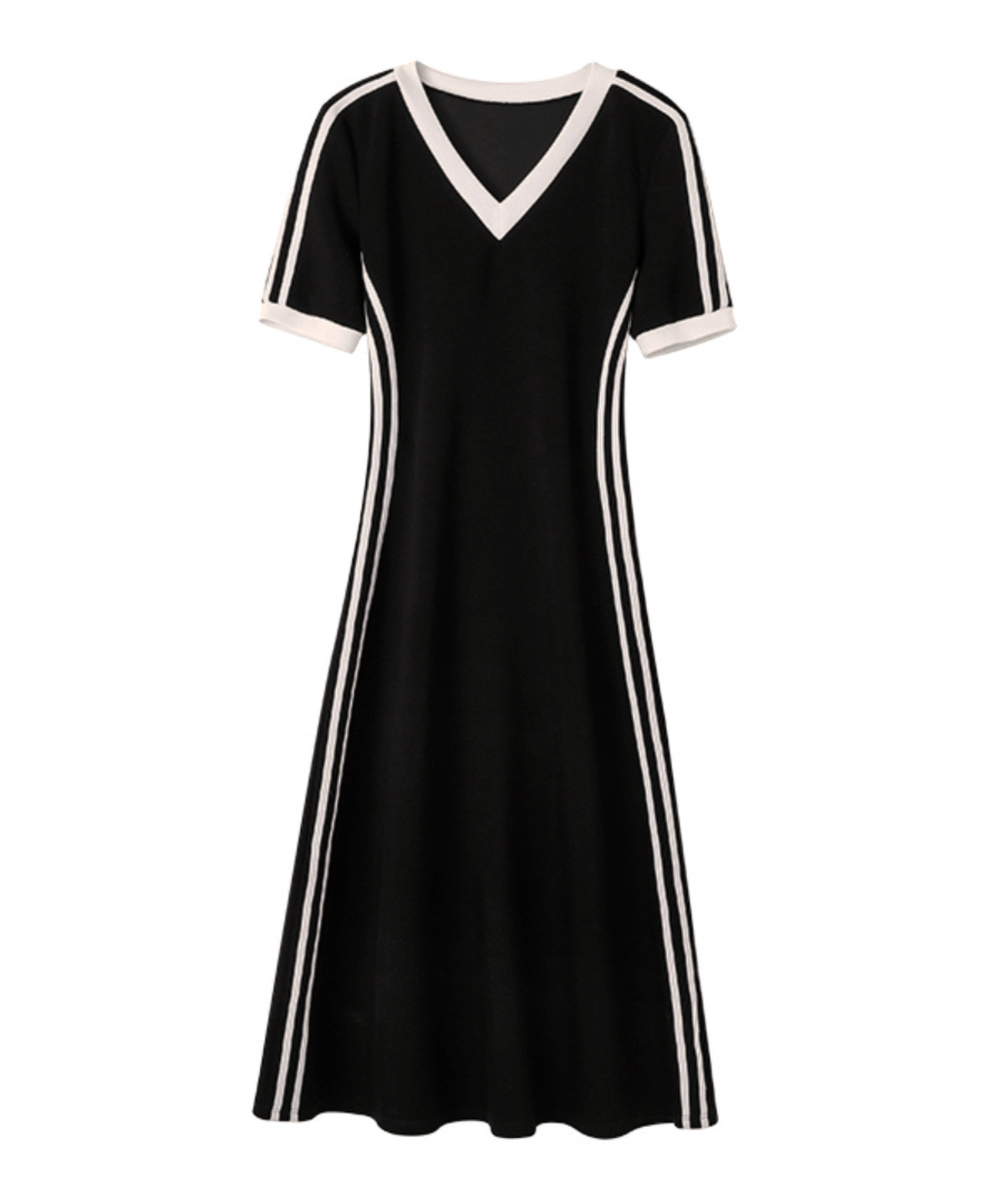 Side Line V-neck Dress