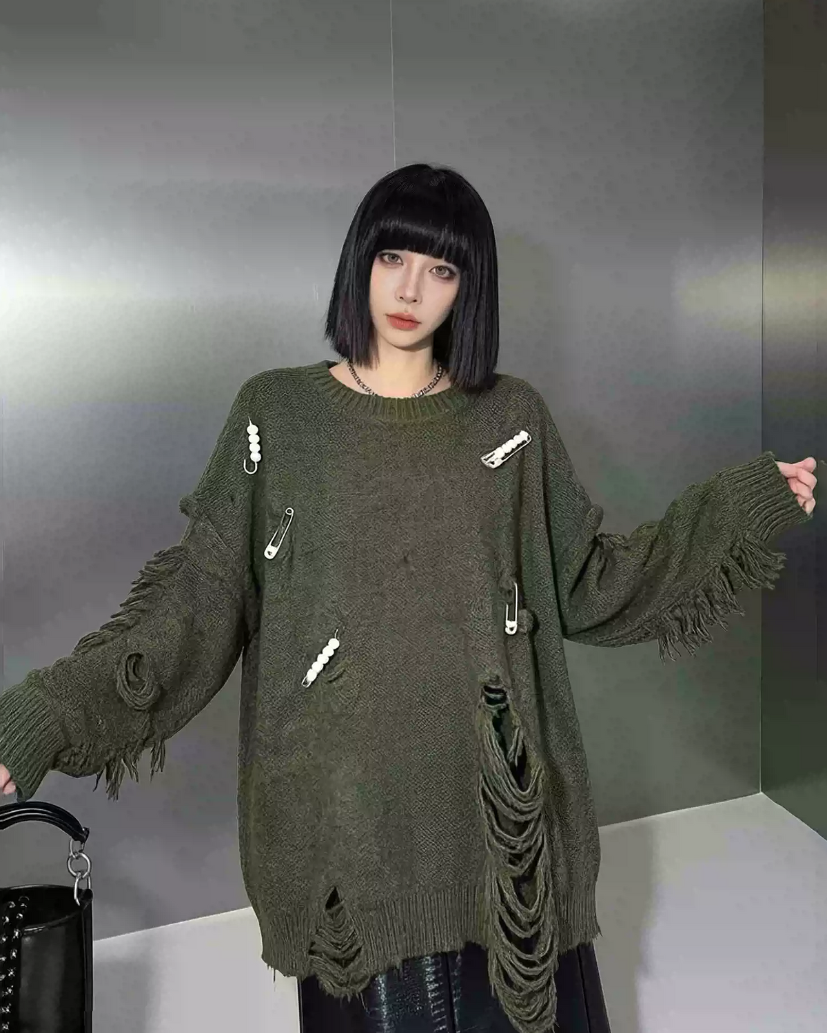 Pinfall Distressed Knit