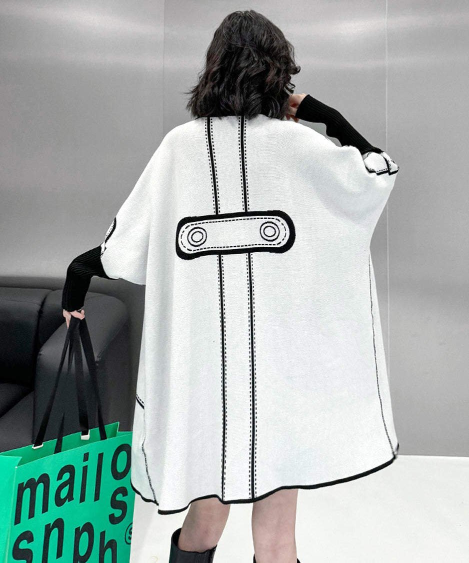 TA-1615 Inkline Cardigan ホワイト側 後ろ姿 6