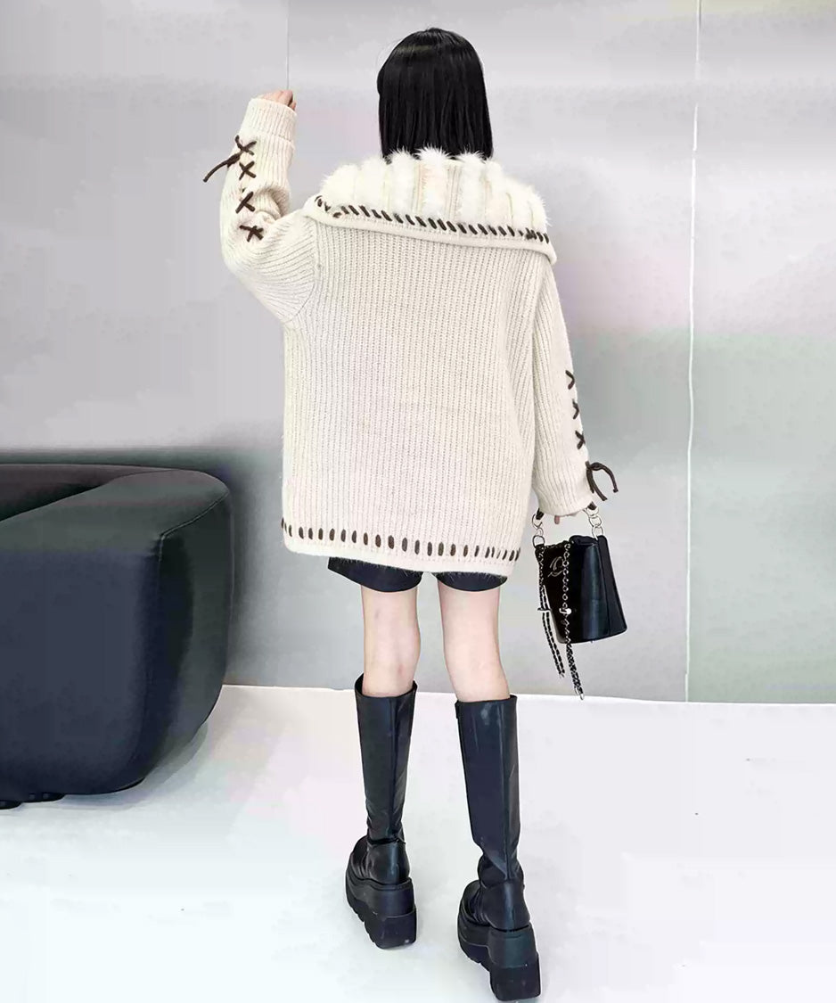 TA-1616 Cordrim Sailor Cardigan 後ろ姿
