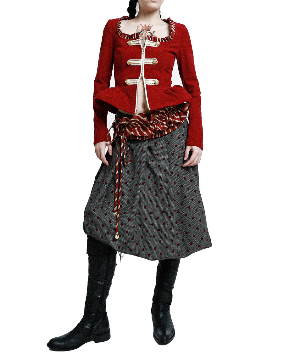 Scarlet Braid Jacket — Red — 3